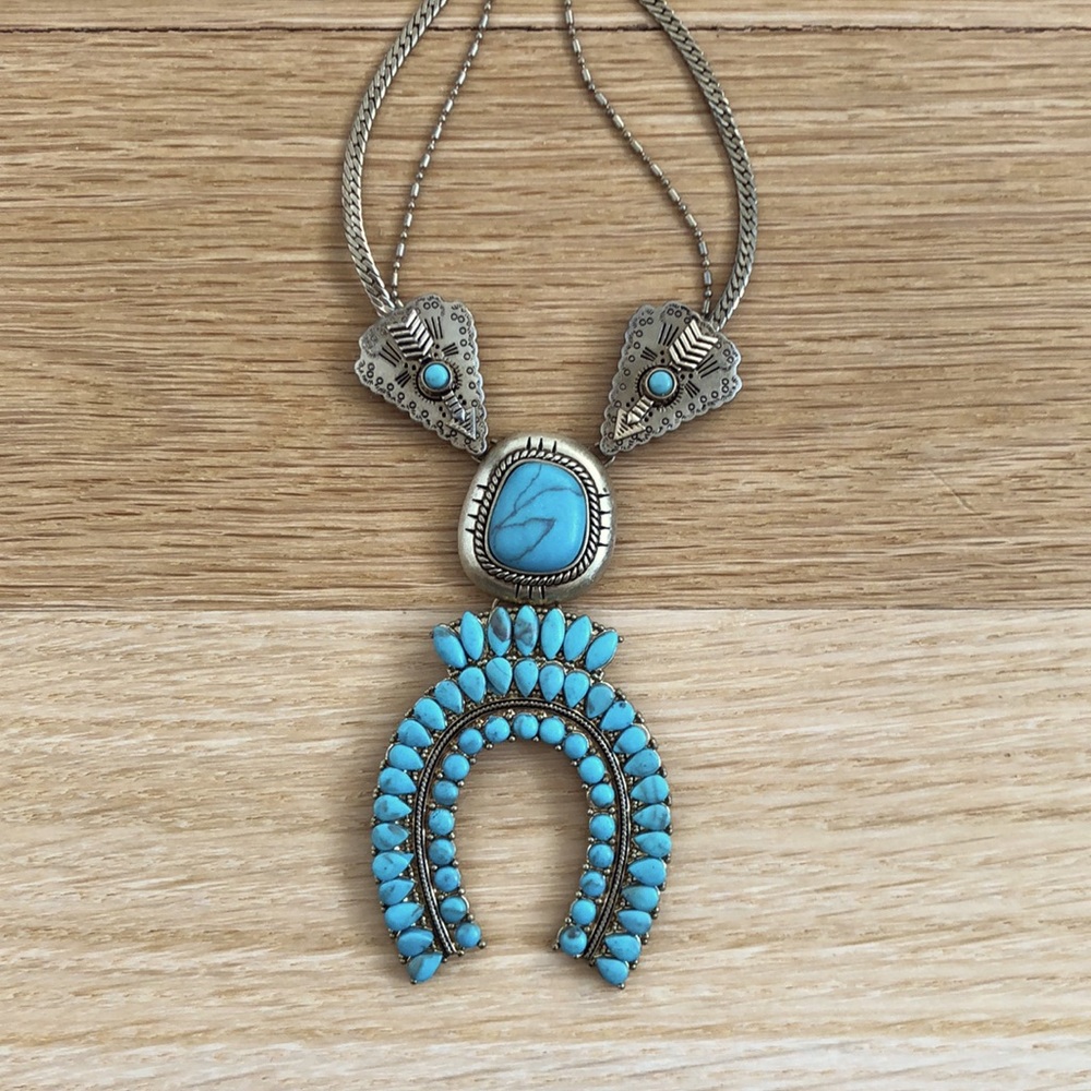 Zara Turquoise stone necklace - Picture 2 of 7